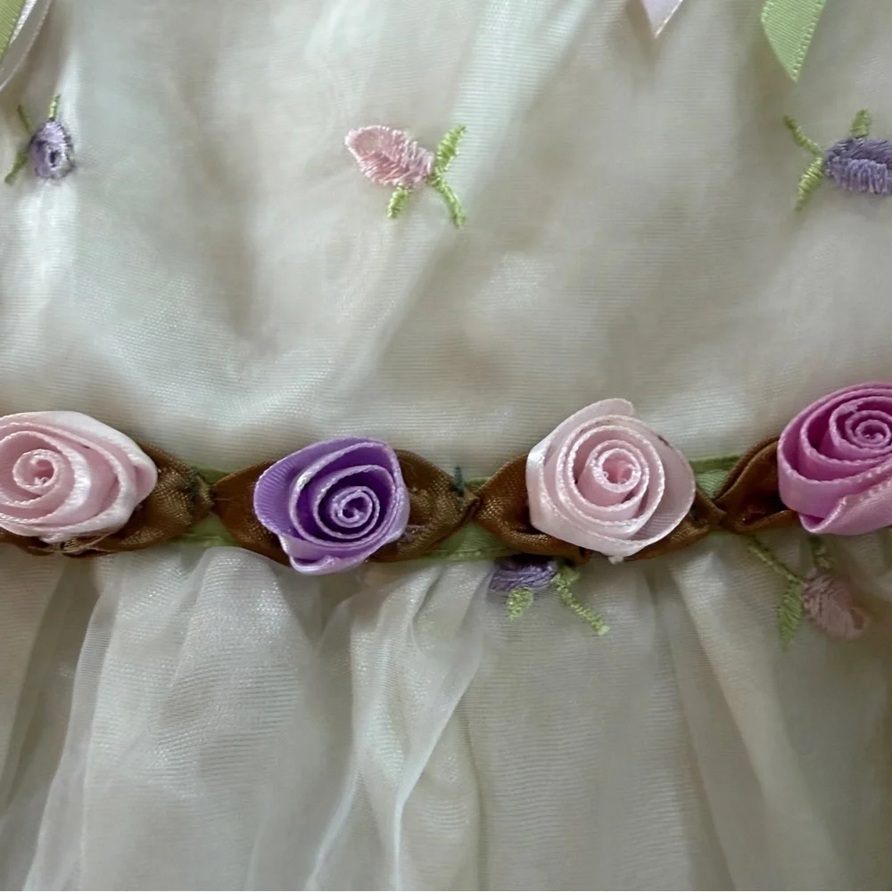 Biscotti Collezioni Girl’s Floral White Party Dress Sz 24M